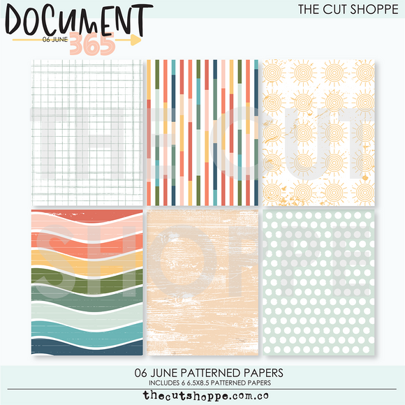 06 June Document 365 Digital Kit Patterned Papers
