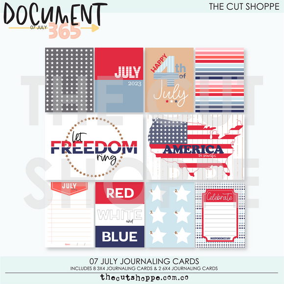 07 July Document 365 Digital Kit Journaling Cards