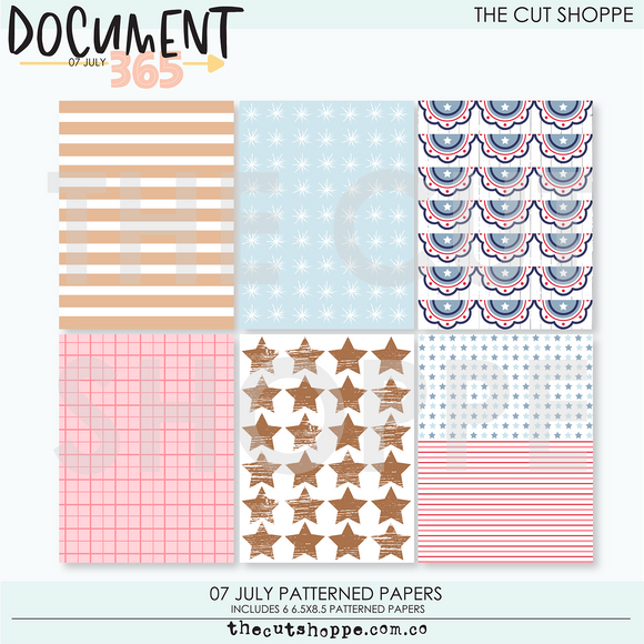07 July Document 365 Digital Kit Patterned Papers