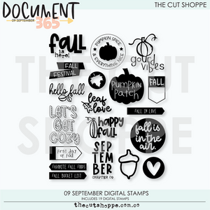 09 September Document 365 Digital Kit Digital Stamps