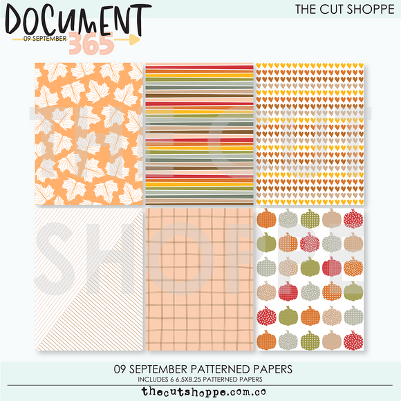 09 September Document 365 Digital Kit Patterned Papers