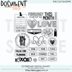 Document 365 Digital Kit 02 February Digital Stamps