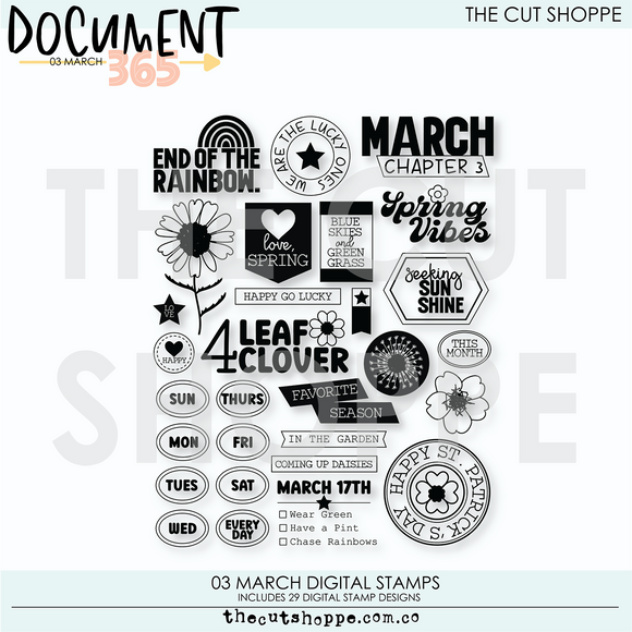Document 365 Digital Kit 03 March Digital Stamps