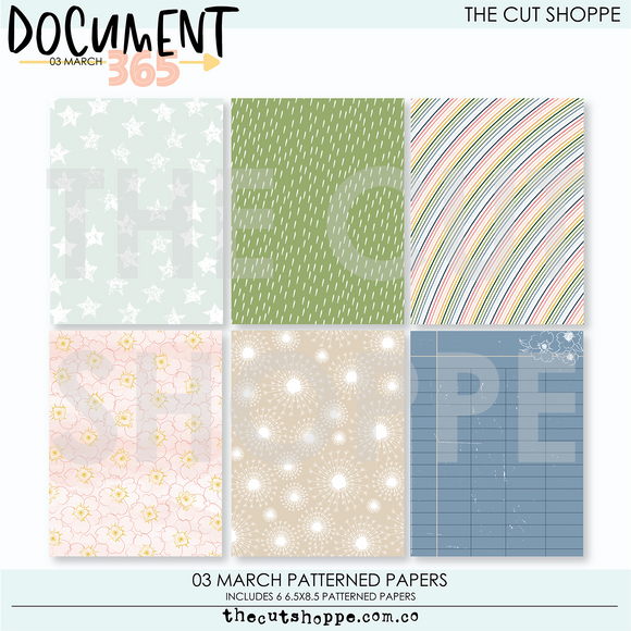 Document 365 Digital Kit 03 March Patterned Papers