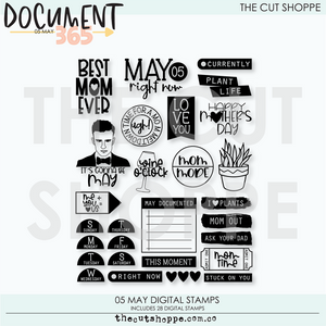 05 May Document 365 Digital Kit Digital Stamps